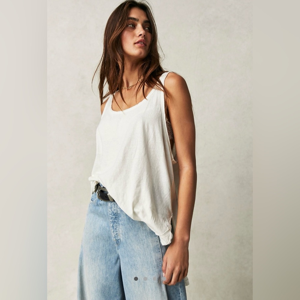 NWT Free People - We the Free Big Energy Tank in Ivory